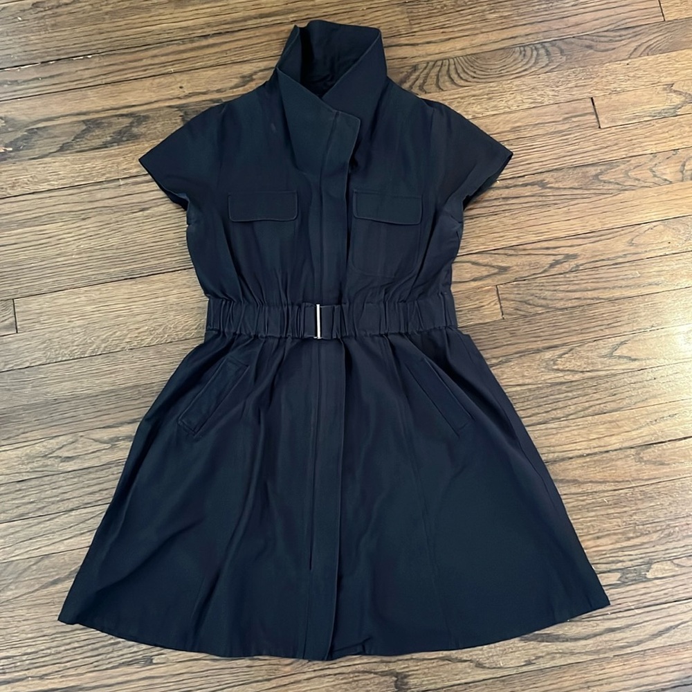 Kenneth Cole Zip Up Dress With Popped Collar Size 12p